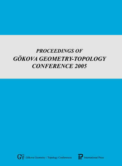 Proceedings of Gokova geometry-topology conference 12, 2005 Ronald J. Stern, Selman Akbulut, Turgut Onder
